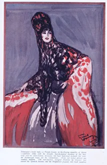 Sketch by Jean Gabriel Domergue of an elegant