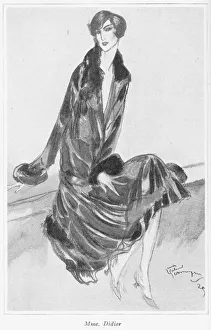 Painter Prints: A sketch by Jean Gabriel Domergue of Mme Didier, Paris, 1925