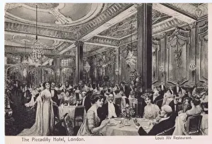 A sketch of the Louis VIV Restaurant in the Piccadilly Hotel