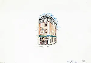 Stump Gallery: Sketch of Magpie & Stump PH, Old Bailey, London