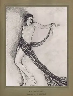 Sketch of Marialis in the revue Bonjour Paris at the Casino
