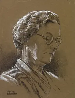 Sketch of a middle-aged woman