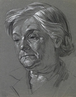 Images Dated 21st December 2011: Sketch of a middle-aged woman