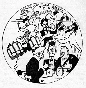 Sketch of nightlife in Berlin, 1914