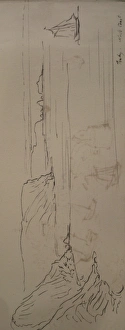 Images Dated 26th October 2011: Sketch of North Beach, Tenby, Wales