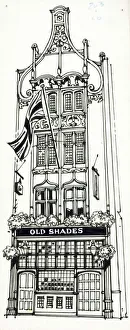 Whitehall Collection: Sketch of Old Shades PH, Whitehall, London