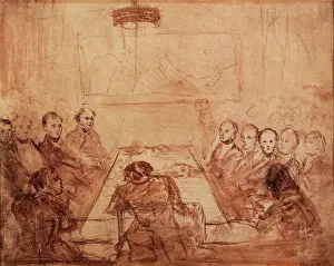 Beche Prints: Sketch of a Ordinary Meeting of the Geological Society