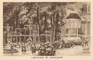 A sketch of the outside space of L Ermitage de Longchamp