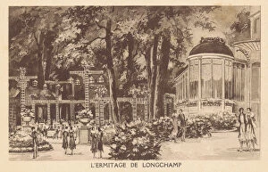 A sketch of the outside space of L'Ermitage de Longchamp