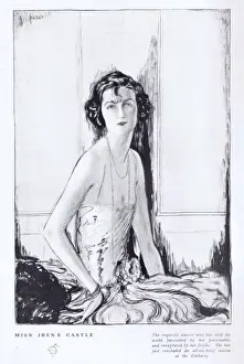 Guiseppe Prints: A sketch by Peres of Irene Castle