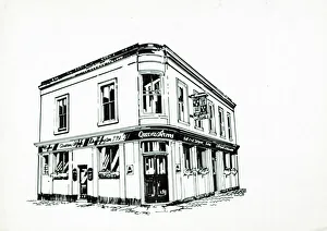 Sketch of Queens Arms, Kensington, London