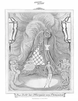 Herman Prints: A sketch representing the scene the Marquis of Pompadeur