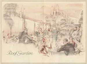 Sketch of the Roof Garden in the Eden Hotel, Berlin (1920s) Date: 1920s