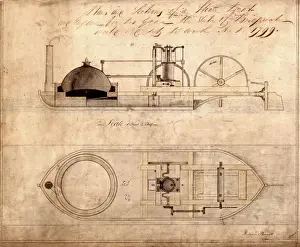 Sketch of a steamboat for the Bridgewater canal