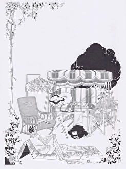 Adding Gallery: Sketch of stylish Garden furniture, 1927