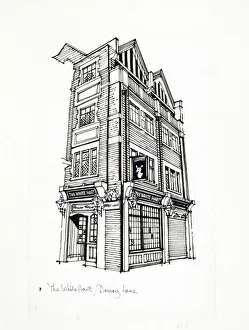 Sketch of White Hart PH, Holborn, London