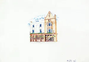 Charrington Prints: Sketch of White Horse PH, Parsons Green, London
