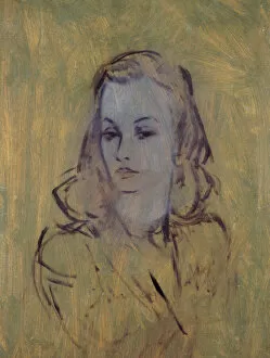 Shoulders Collection: Sketch of a woman by David Wright, 1940s