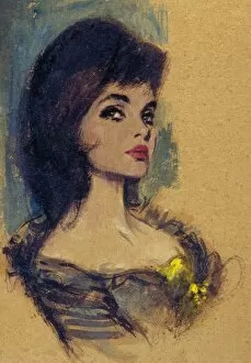 Images Dated 3rd February 2012: Sketch of a woman by David Wright, late 1950s