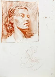 Images Dated 21st December 2011: Sketch of a womans head