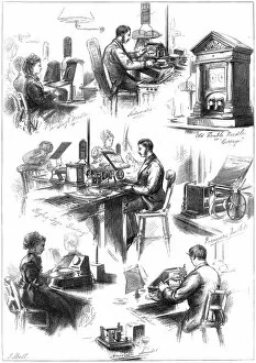 1874 Gallery: Sketches at the Central Telegraph Establishment