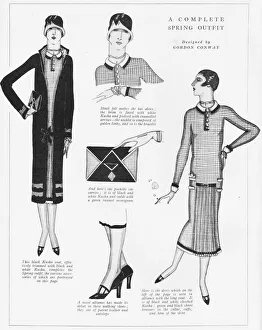 Couture Prints: Sketches of a complete Spring outfit from Gordon