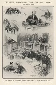 Drawings Gallery: Sketches at the Crippen trial