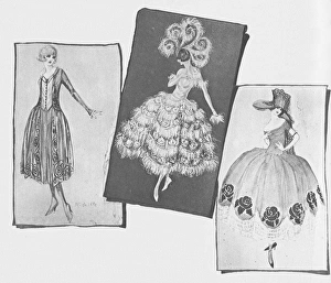 Images Dated 29th June 2013: Three sketches by Marcelle De Saint Martin