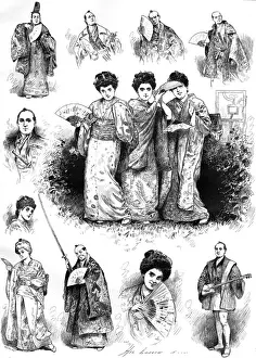 Gibert Prints: Sketches from The Mikado at the Savoy Theatre