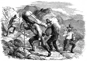 Images Dated 9th October 2004: Sketches from the New Zealand Gold Rush. Gold-diggers out Pr