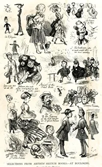Images Dated 18th January 2019: Sketches of people at Boulogne, France