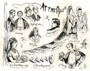 Images Dated 18th January 2019: Sketches of people at the Opera