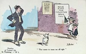 Images Dated 1st May 2012: Sketches of Tommys Life in France - Humorous Postcards