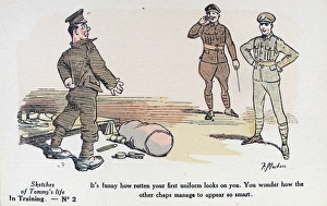 Images Dated 1st May 2012: Sketches of Tommys Life in France - Humorous Postcards