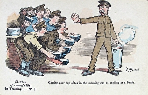 Images Dated 1st May 2012: Sketches of Tommys Life in France - Humorous Postcards