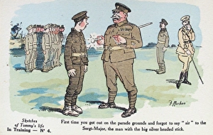 Images Dated 1st May 2012: Sketches of Tommys Life in France - Humorous Postcards