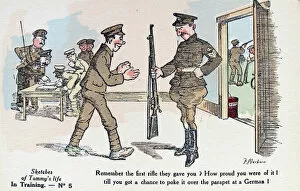 Images Dated 1st May 2012: Sketches of Tommys Life in France - Humorous Postcards