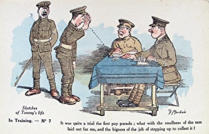Images Dated 1st May 2012: Sketches of Tommys Life in France - Humorous Postcards