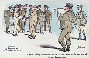 Images Dated 1st May 2012: Sketches of Tommys Life in France - Humorous Postcards
