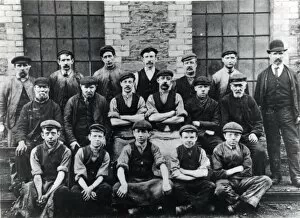 Coal Mining Collection: Skewen Colliery workmen, Glamorgan, South Wales