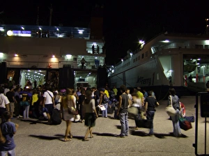 Images Dated 17th July 2006: Skiathos Town Ferry Port