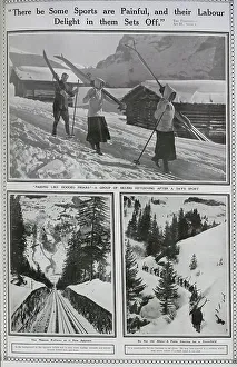 Skiers returning