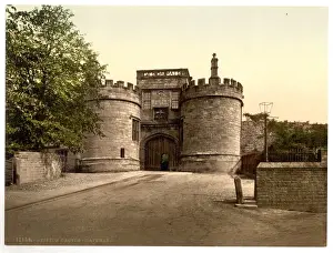 Skipton Prints: Skipton Castle, gateway, Yorkshire, England