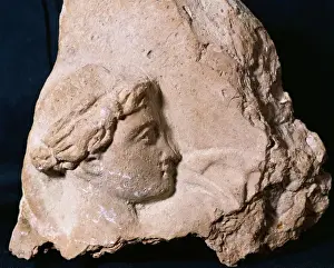 Tarragona Prints: Slab of wall covering with a winged Nike. Roman. 1st c. BC-1s