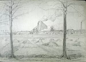 Slag heap and mining complex around Loos February 18