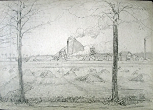 Images Dated 27th August 2009: Slag heap and mining complex around Loos February 18