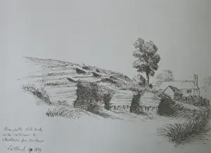 Swithland Prints: Slate rocks near Newtown, Swithland, Leicestershire