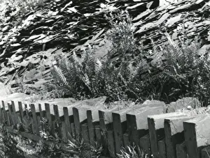 Slate roof, Blaenau Ffestiniog Slate Quarry, North Wales