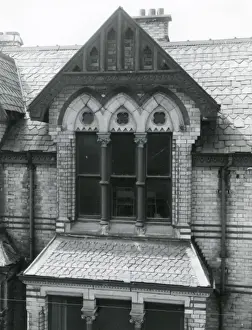 Caernarvon Prints: Slate used on office building, Slate Wharf, Caernarfon