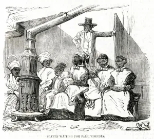 Aprons Gallery: Slaves waiting to be sold, Virginia 1856